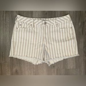 Dear John American Classic Women’s Shorts White and Tan Stripes